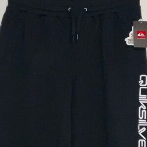 QUICKSILVER FLEECE ANTHRACITE BLACK DRAWSTRING JOGGER PANTS SIZE L NWT